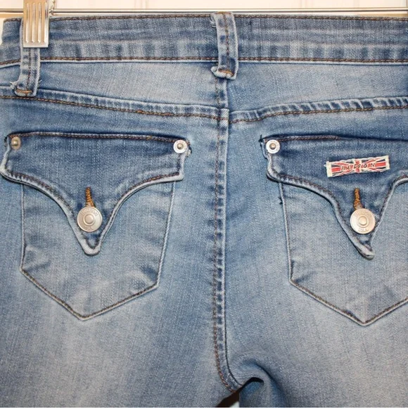 HUDSON Girls 14 Skinny Leg Cuff Ankle Length Jeans Light Blue - Picture 4 of 9